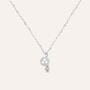 Collana Gabrielle Oro Bianco Perla D'Acqua Dolce Cubic Zirconia