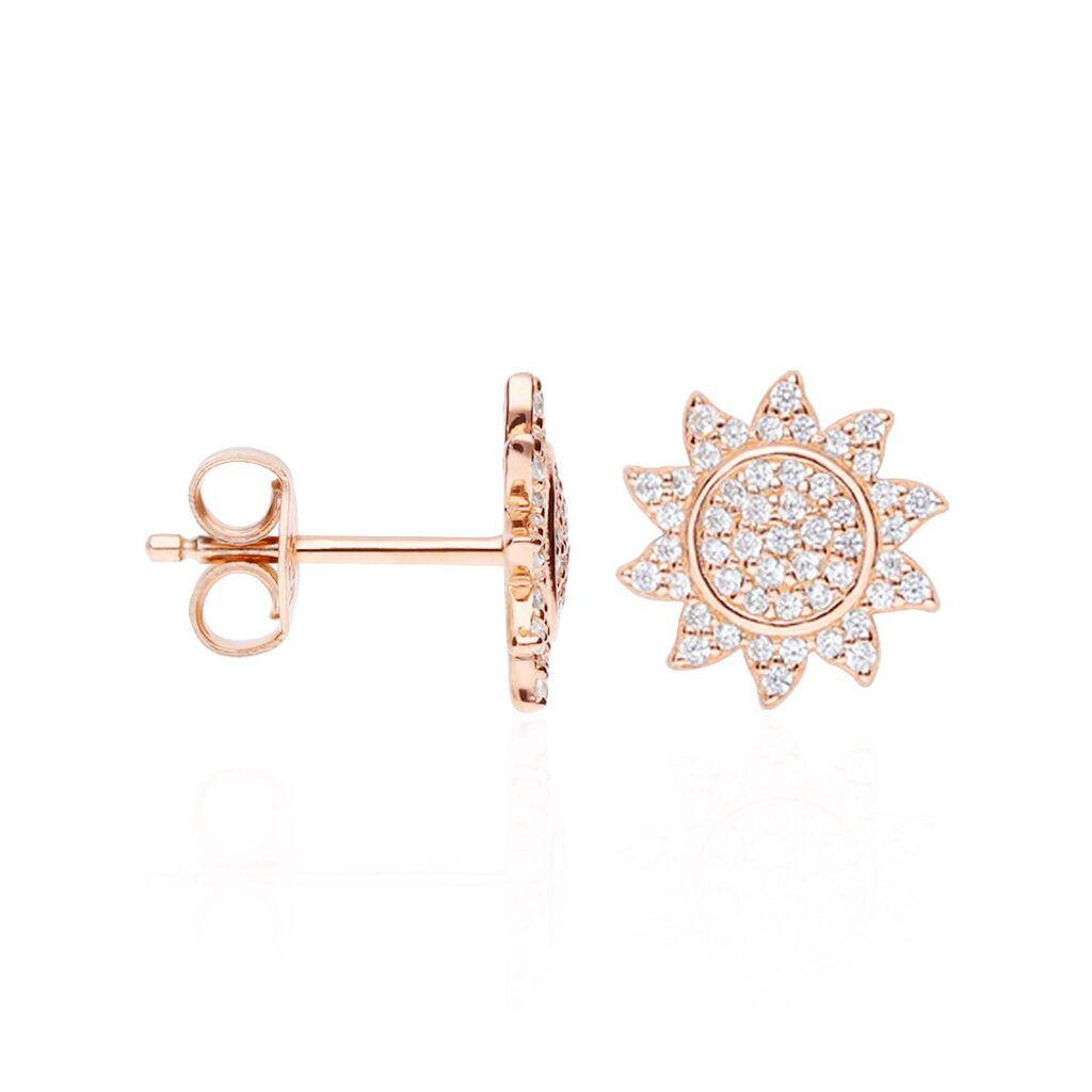 Orecchini Lobo Silver Moments Argento Rosa Cubic Zirconia - Orecchini a Lobo Donna | Stroili