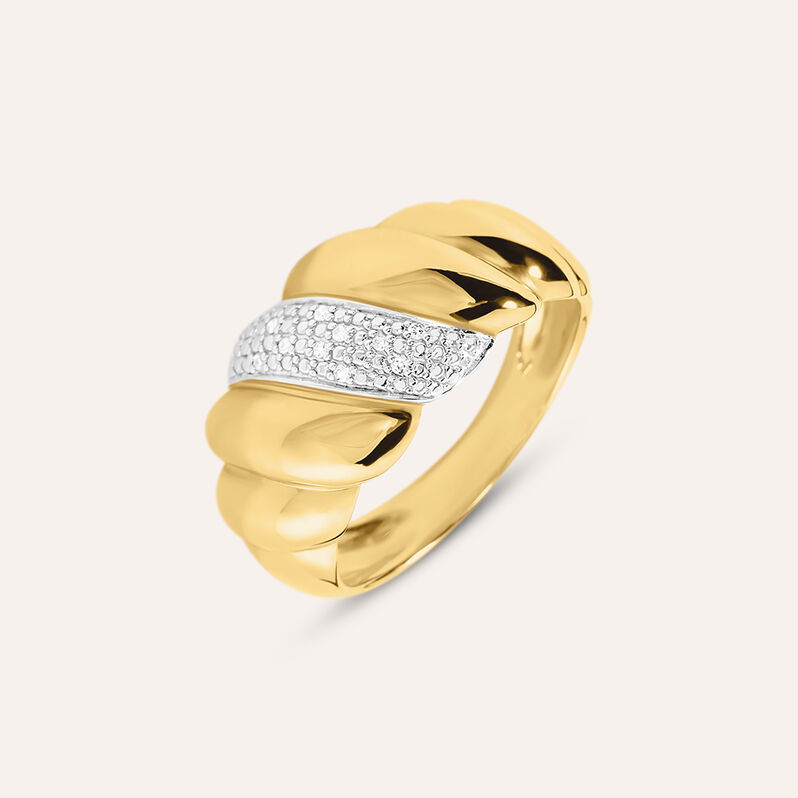 Anello Fascia Sophia Oro Giallo Diamante - Anelli con Pietre Donna | Stroili
