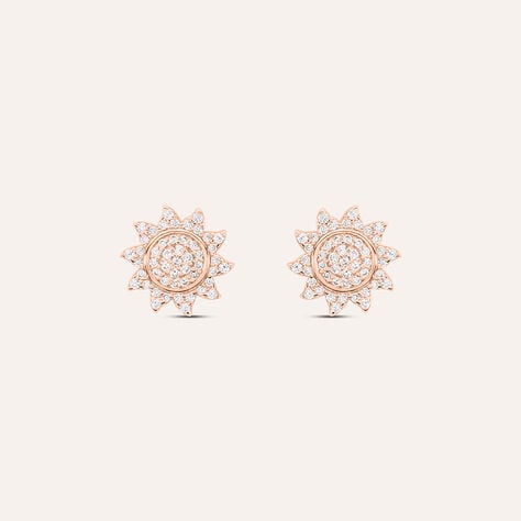Orecchini Lobo Silver Moments Argento Rosa Cubic Zirconia - Orecchini a Lobo Donna | Stroili