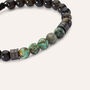 Bracciale Man Code Ottone Nero Turchese Ossidiana