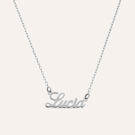 Collana Lucia Gold Names Oro Bianco - Collane Unisex | Stroili