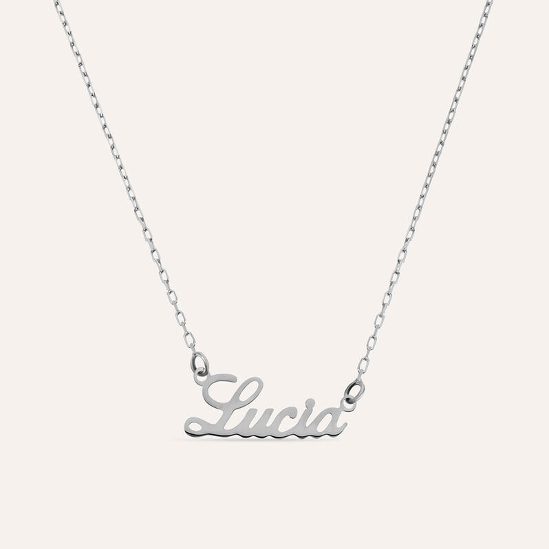 Collana Lucia Gold Names Oro Bianco - Collane Unisex | Stroili