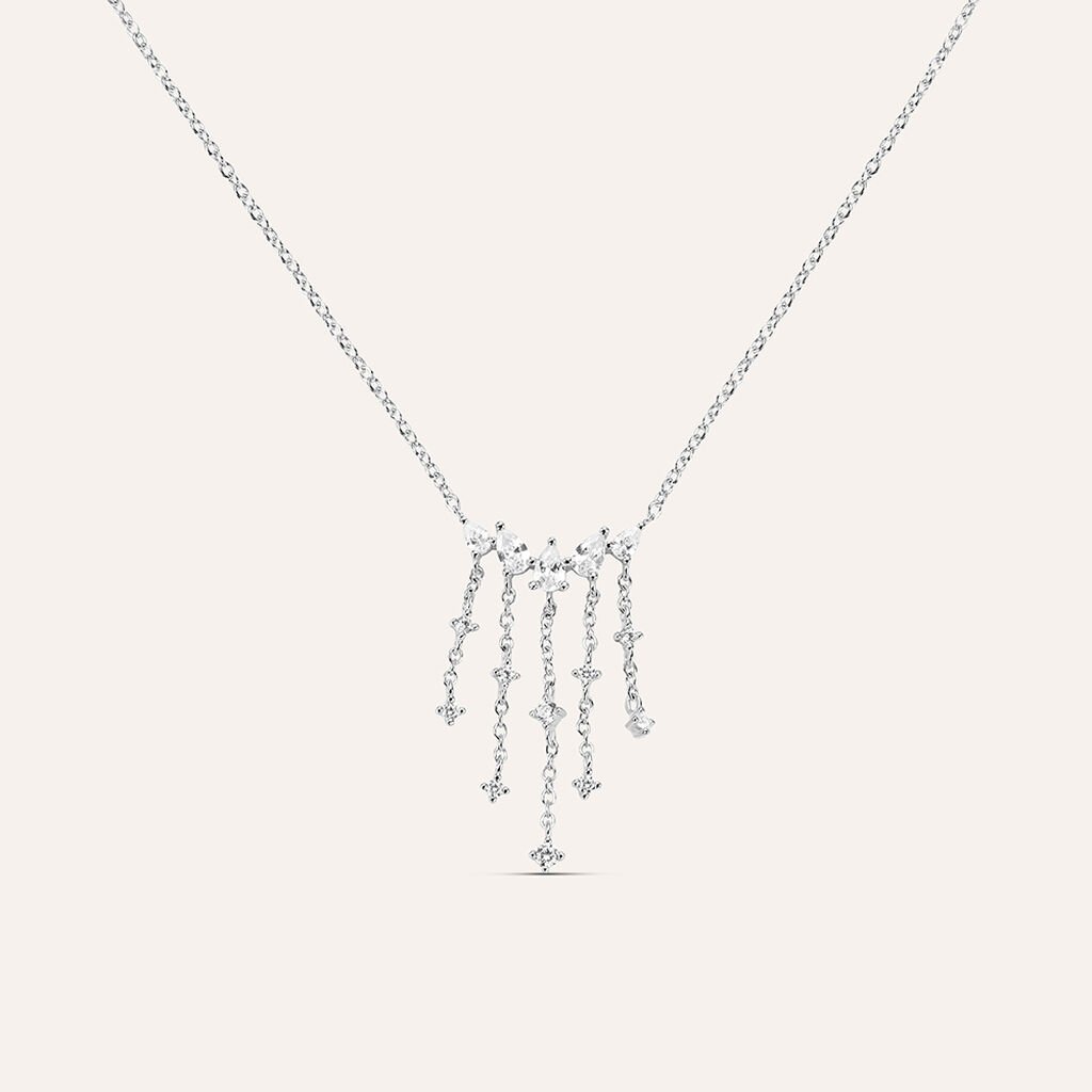 Collana Silver Elegance Argento Rodiato Cubic Zirconia