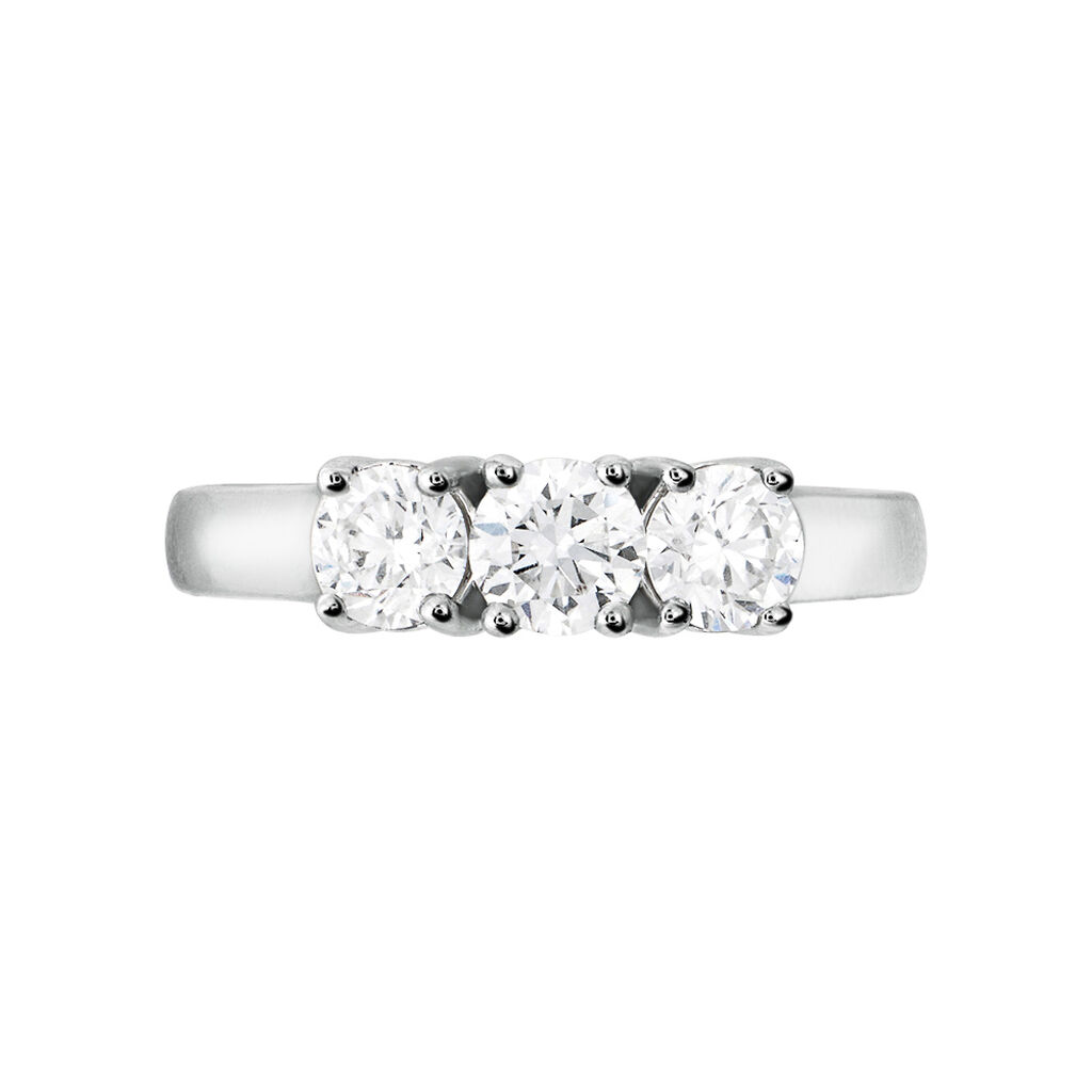 Anello Trilogy Diamade Oro Bianco Diamante Lab-Grown - Anelli con Pietre Donna | Stroili