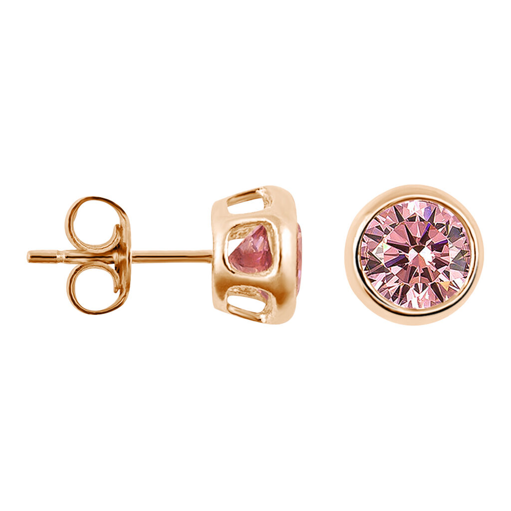 Orecchini Lobo Punto Luce Silver Rainbow Argento Rosa Cubic Zirconia - Orecchini a Lobo Donna | Stroili