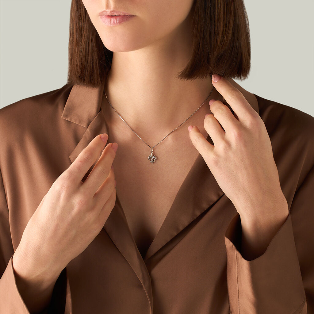 Pendente Saluti&Baci Giglio Love Beats Argento Rodiato - Ciondoli Donna | Stroili