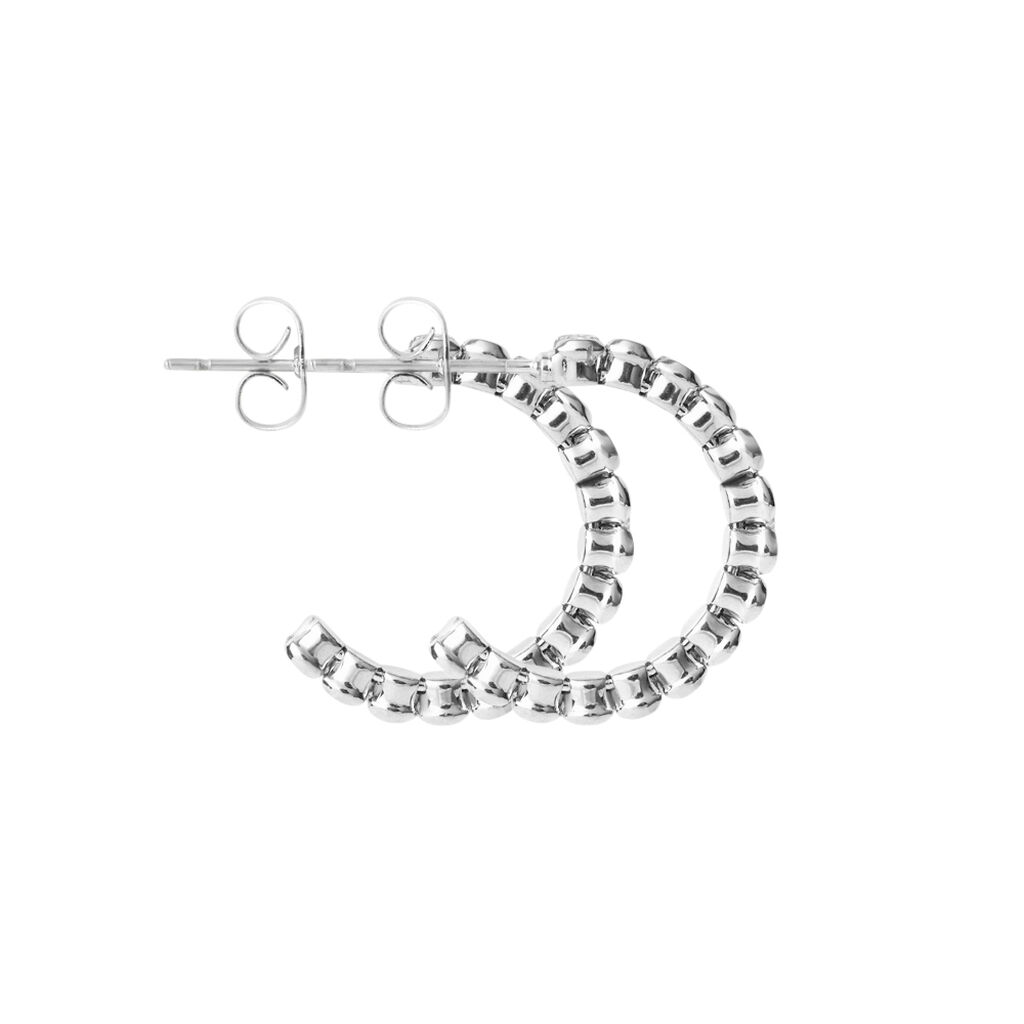 Orecchini A Cerchio Romantic Shine Metallo Cristallo - Orecchini a Cerchio Donna | Stroili