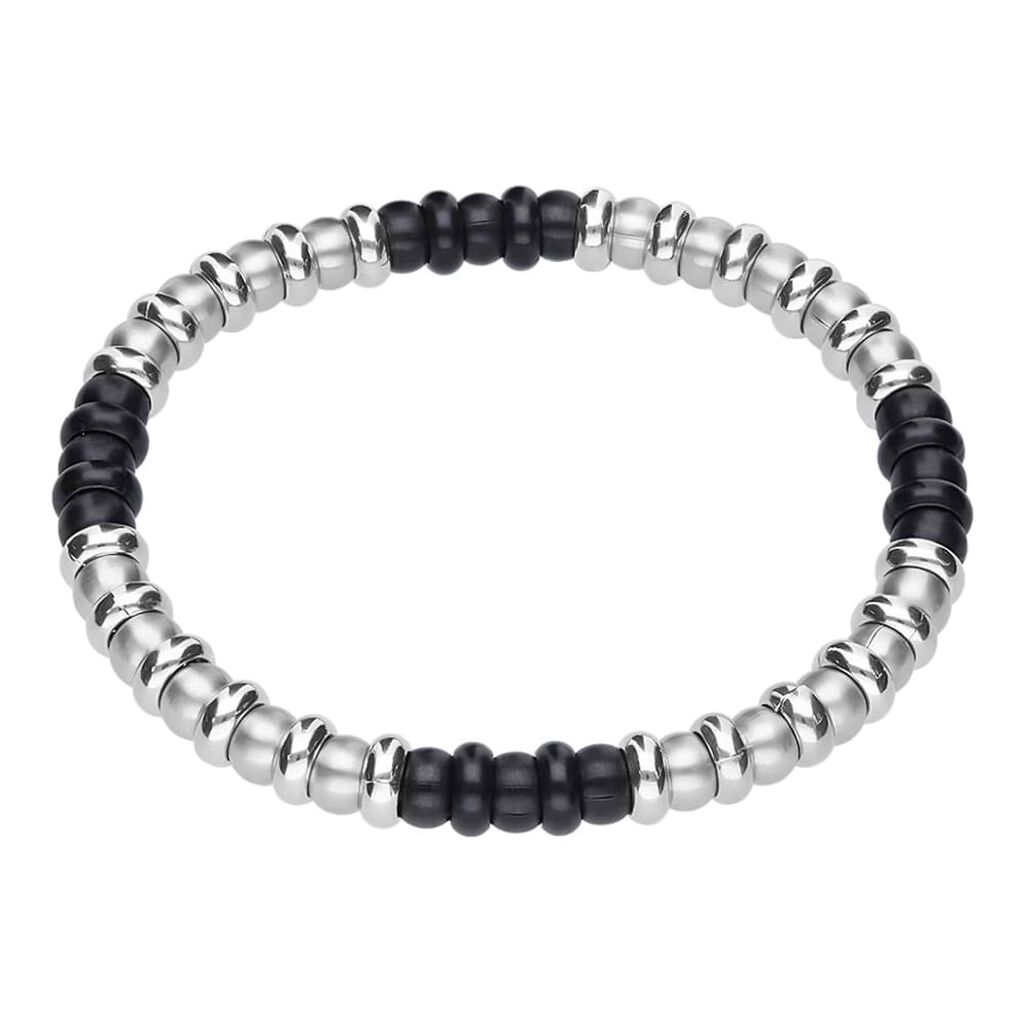 Bracciale in acciaio bicolore