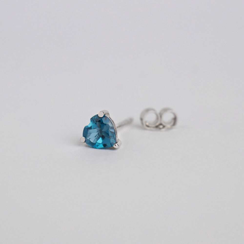 Orecchini in argento con Topazio Blu Cielo-7863GU | Gioielli