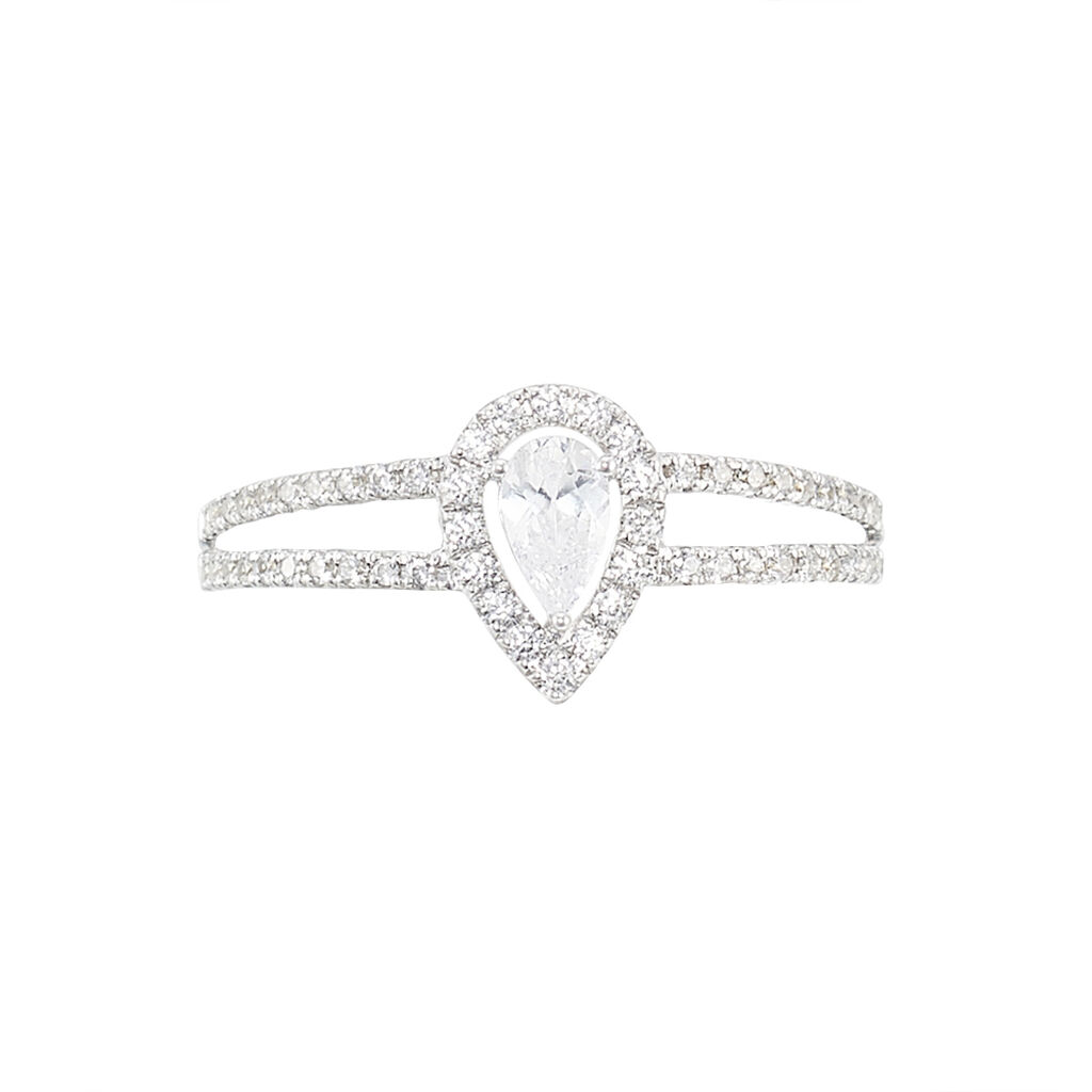 Anello Solitario Claire Oro Bianco Cubic Zirconia - Anelli con Pietre Donna | Stroili