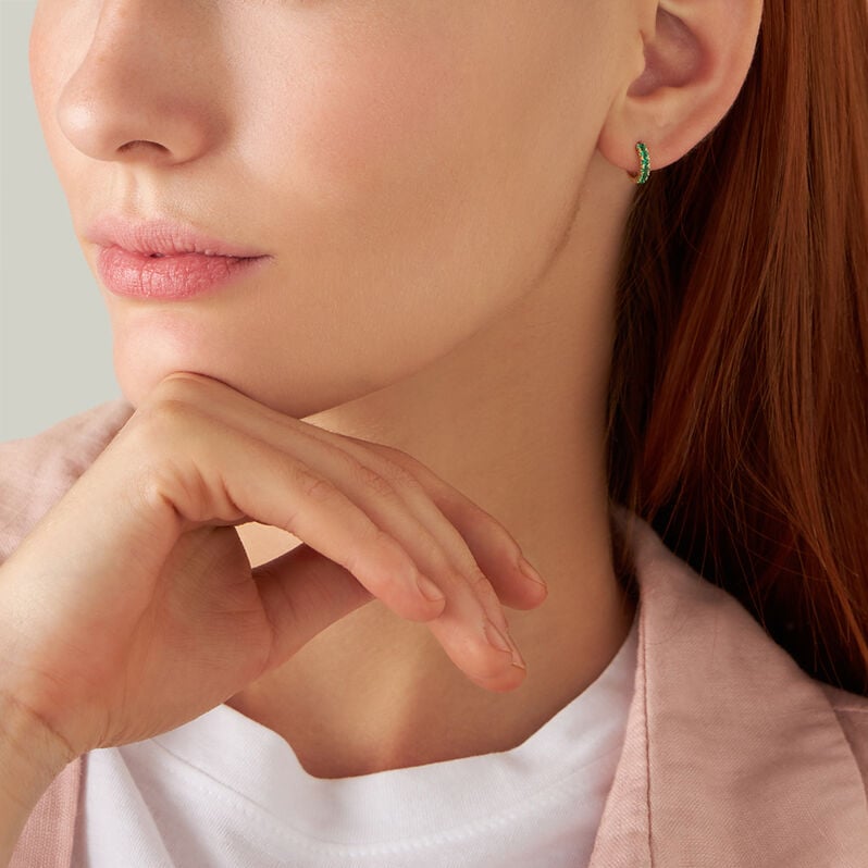 Orecchini A Cerchio Toujours Oro Giallo Cubic Zirconia - Orecchini a Cerchio Donna | Stroili