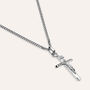 Collana Gentleman Argento Rodiato