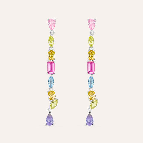 Orecchini Pendenti Silver Rainbow Argento Rodiato Cubic Zirconia - Orecchini Pendenti Donna | Stroili