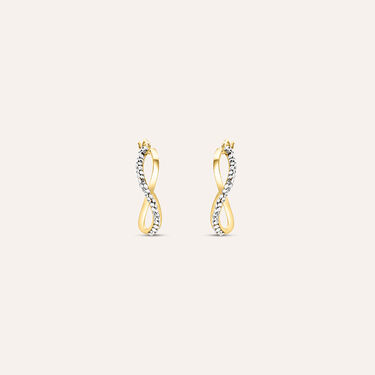 Orecchini A Cerchio Crystal Gold Oro Giallo Cristallo