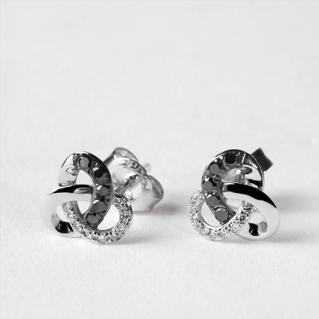 Orecchini Lobo Sophia Oro Bianco Diamante - Orecchini a Lobo Donna | Stroili