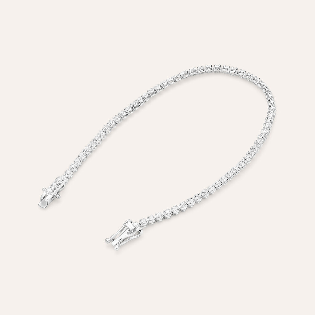 Bracciale Tennis Diamade Oro Bianco Diamante Lab-Grown - Bracciali Tennis Donna | Stroili