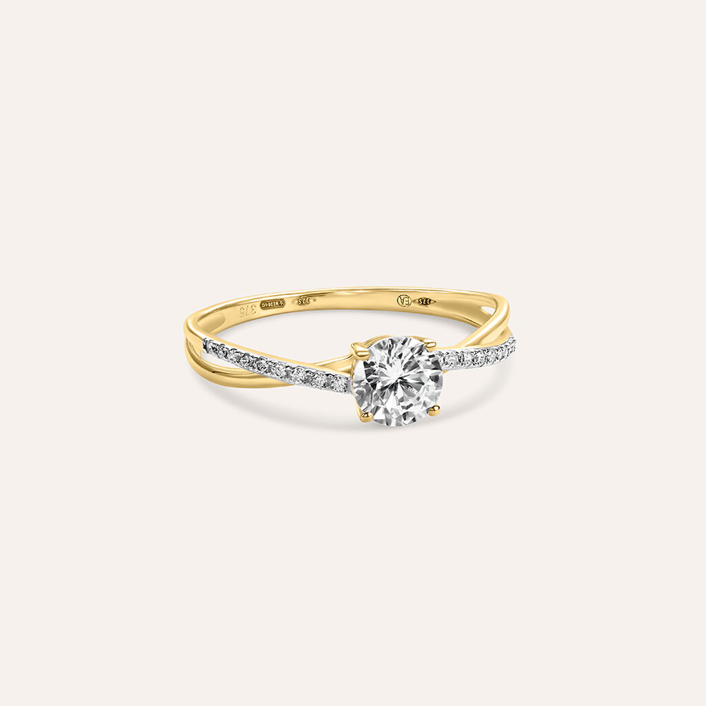 Anello Solitario Claire Oro Giallo Cubic Zirconia - Anelli con Pietre Donna | Stroili