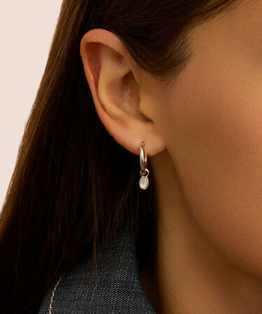 Charm Silver Moments Argento Rodiato Opale