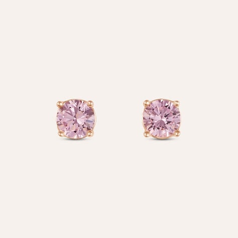 Orecchini Lobo Punto Luce Silver Rainbow Argento Rosa Cubic Zirconia - Orecchini a Lobo Donna | Stroili