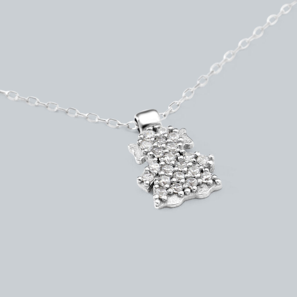 Collana Claire Oro Bianco Cubic Zirconia - Collane Donna | Stroili