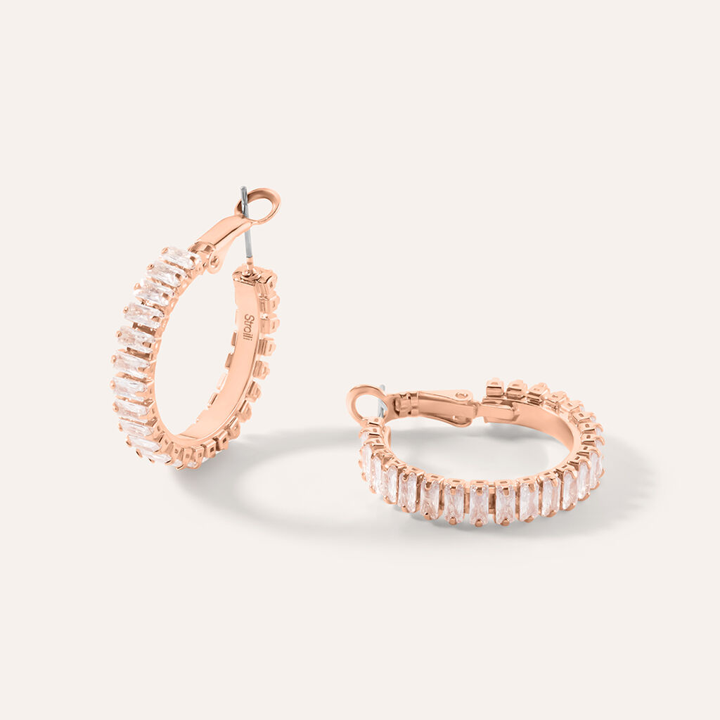 Orecchini A Cerchio Romantic Shine Metallo Cristallo