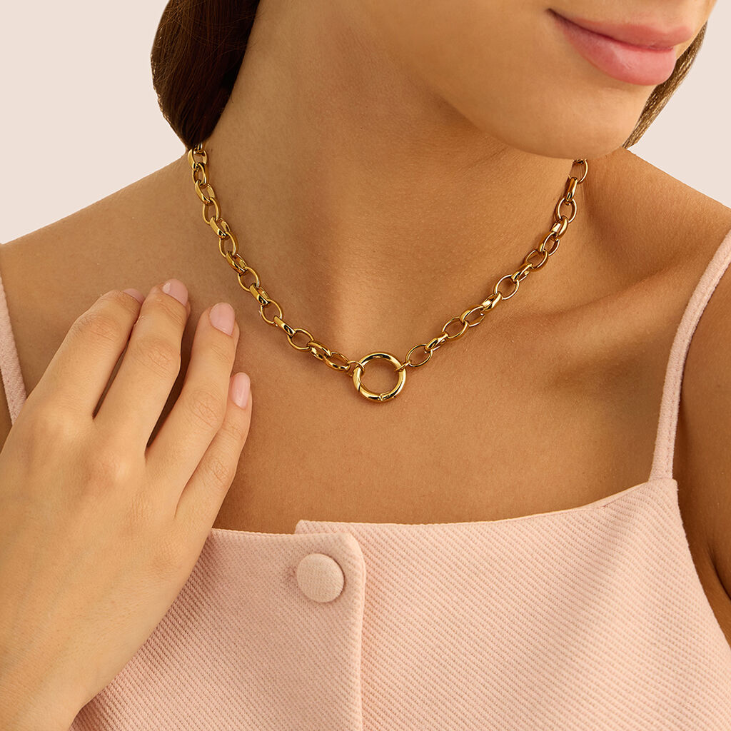 Catenina Radiance Acciaio Dorato