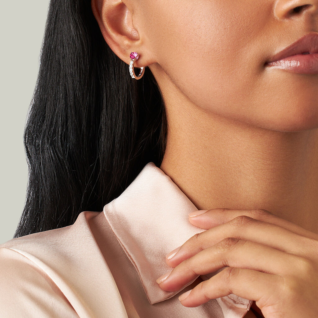 Orecchini A Cerchio Silver Elegance Argento Rodiato Cubic Zirconia - Orecchini a Cerchio Donna | Stroili