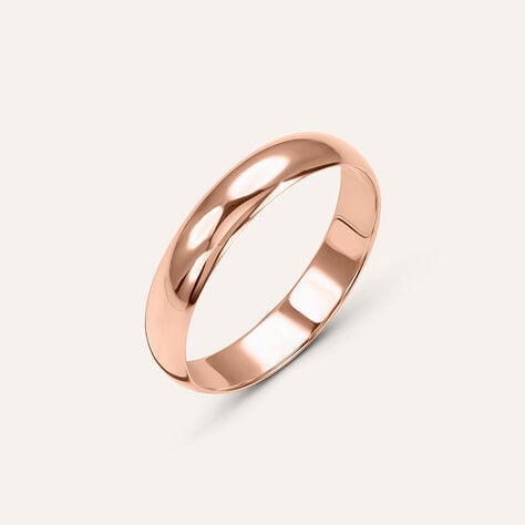 Fede Mantovana Leggera 4 mm Oro Rosa - Anelli con Incisione Unisex | Stroili