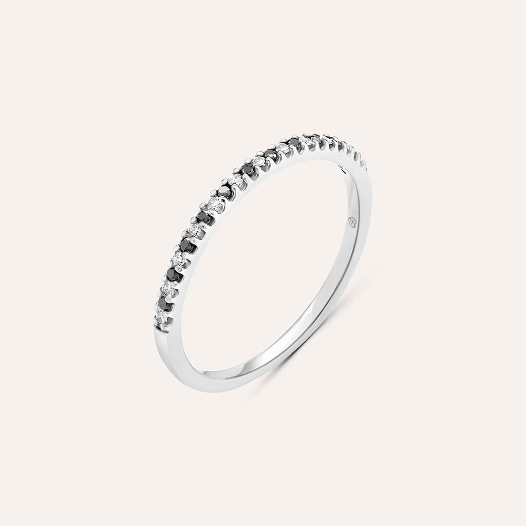 Anello Semi-eternity Sophia Oro Bianco Diamante