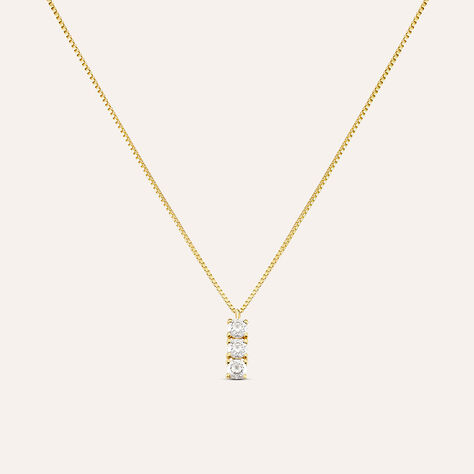Collana Trilogy Claire Oro Giallo Cubic Zirconia - Collane Donna | Stroili