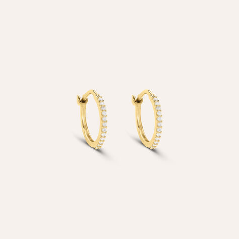 Orecchini A Cerchio Toujours Oro Giallo Cubic Zirconia - Orecchini a Cerchio Donna | Stroili