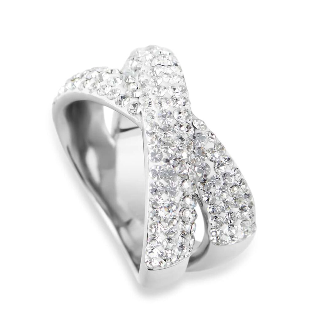 Anello Fascia Lady Phantasya Acciaio Cristallo - Anelli con Pietre Donna | Stroili