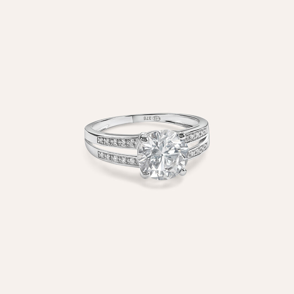 Anello Solitario Claire Oro Bianco Cubic Zirconia - Anelli con Pietre Donna | Stroili