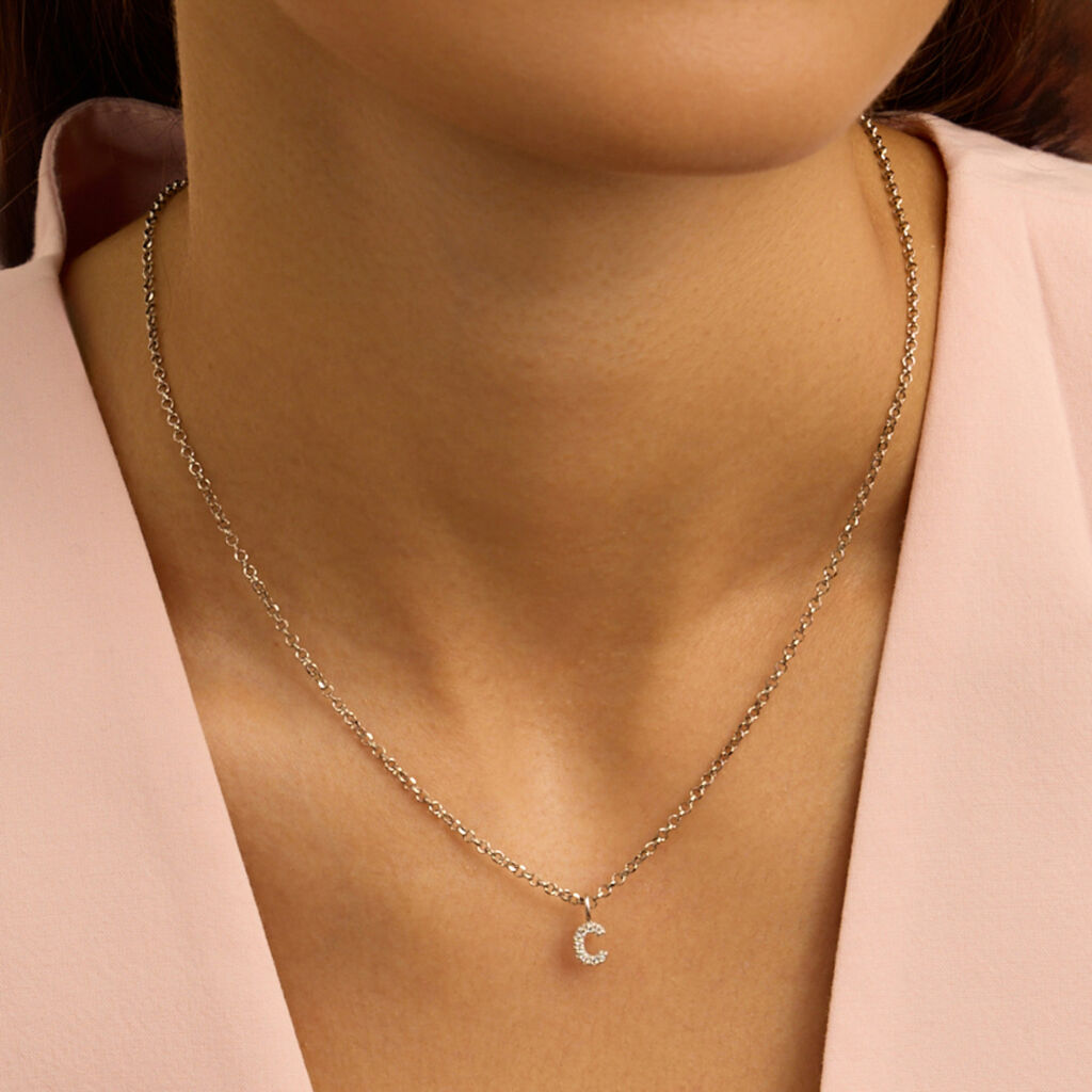 Pendente Love Beats Argento Rodiato Cubic Zirconia