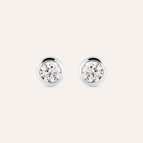 Orecchini Lobo Punto Luce Grace Oro Bianco Diamante - Orecchini a Lobo Donna | Stroili