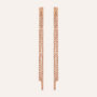 Orecchini Pendenti Tennis Romantic Shine Metallo Rosa Cristallo