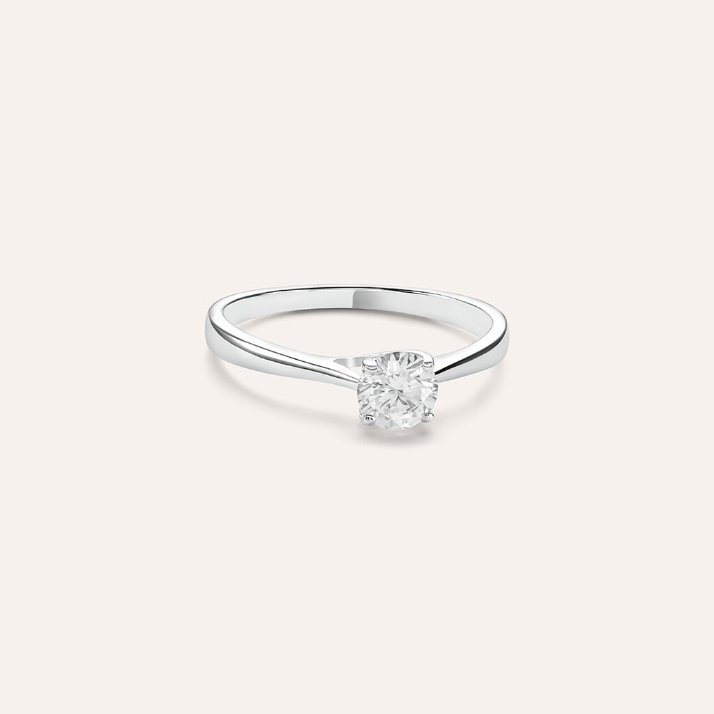 Anello Solitario Diamade Oro Bianco Diamante Lab-Grown - Anelli con Pietre Donna | Stroili