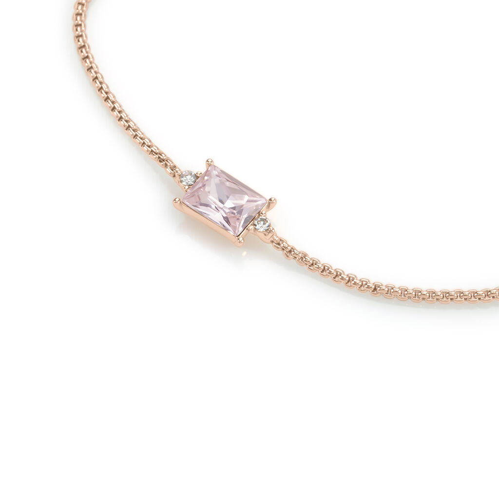 Bracciale Punto Luce Violet Ottone Rosa Cristallo - Bracciali Donna | Stroili