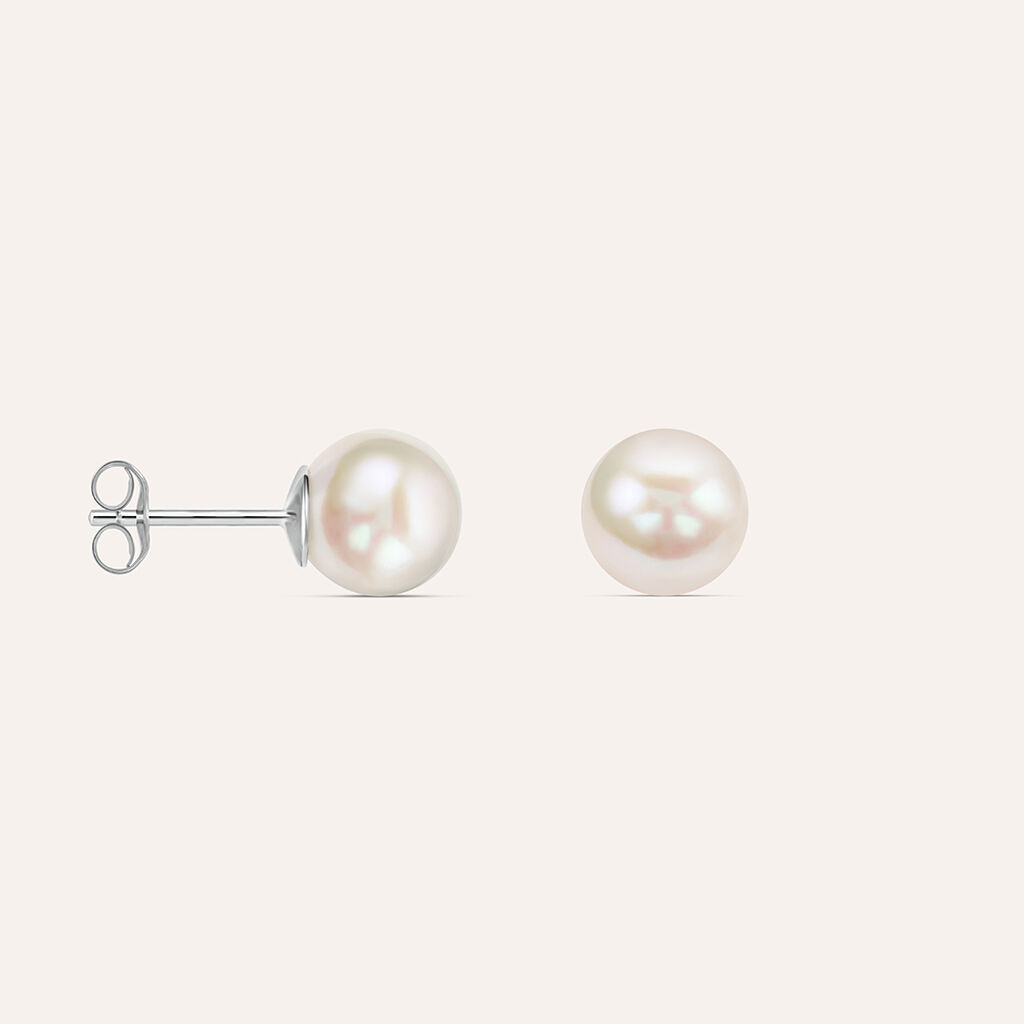 Orecchini Lobo Silver Pearls Argento Rodiato Perla sintentica - Orecchini a Lobo Donna | Stroili