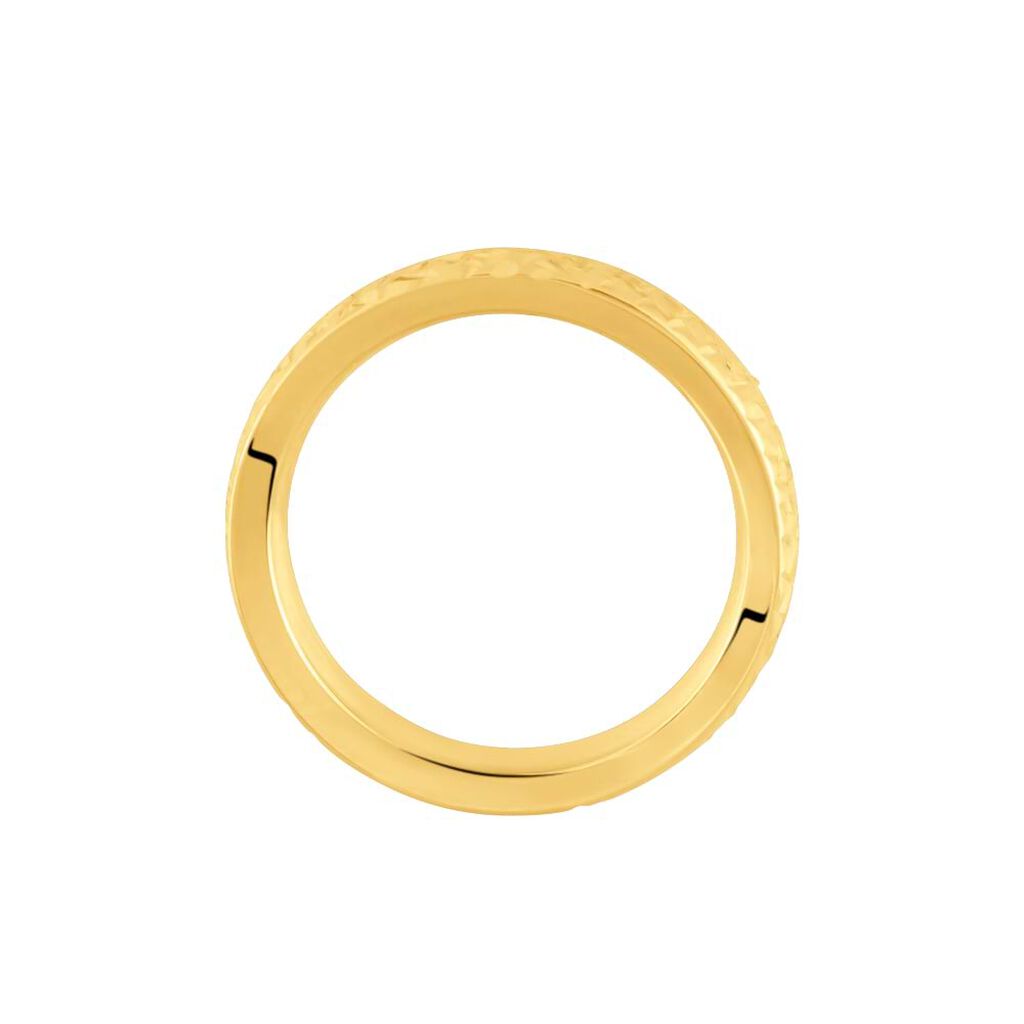 Fede Comoda Leggera Squadrata Diamantata 4 mm Oro Giallo