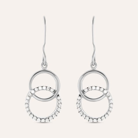 Orecchini Pendenti Silver Shine Argento Rodiato Cubic Zirconia - Orecchini Pendenti Donna | Stroili