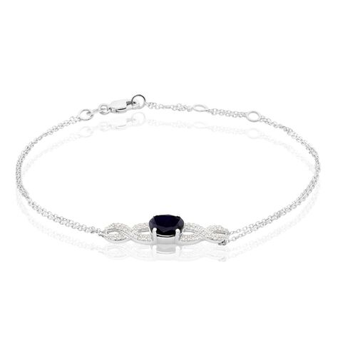 Bracciale Charlotte Oro Bianco Zaffiro Diamante - Bracciali Donna | Stroili