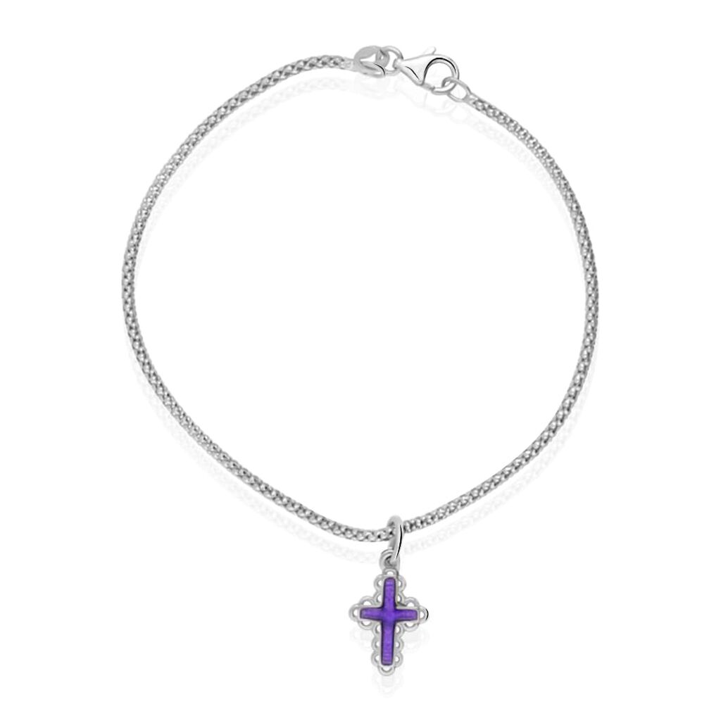 Charm in argento rodiato con croce - Charms Donna | Stroili