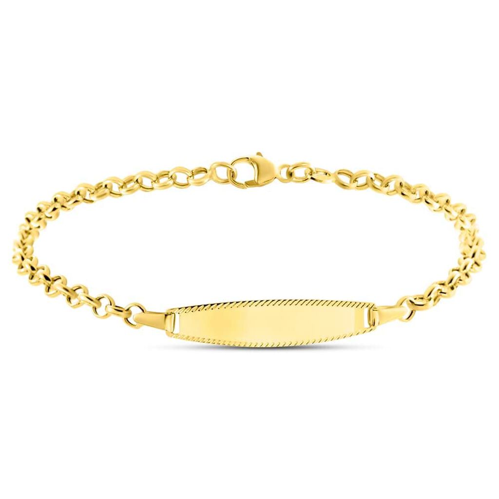 Bracciale Con Targhetta Holy Oro Giallo - Bracciali con Incisione Bambino | Stroili