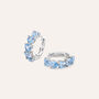 Orecchini A Cerchio Silver Rainbow Argento Rodiato Cubic Zirconia