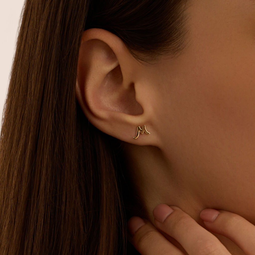 Mono Orecchino Lobo Bon Ton Oro Giallo