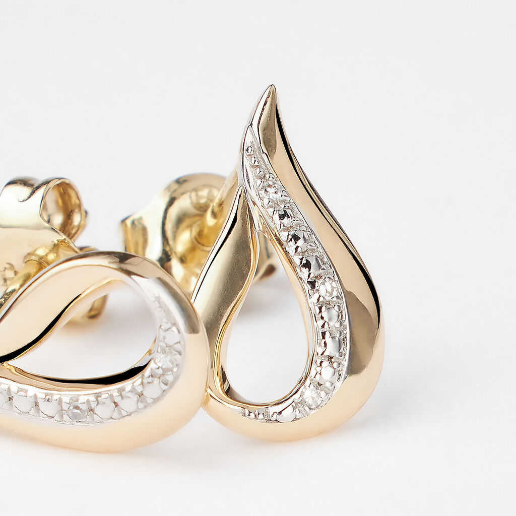 Orecchini Lobo Sophia Oro Giallo Diamante - Orecchini a Lobo Donna | Stroili