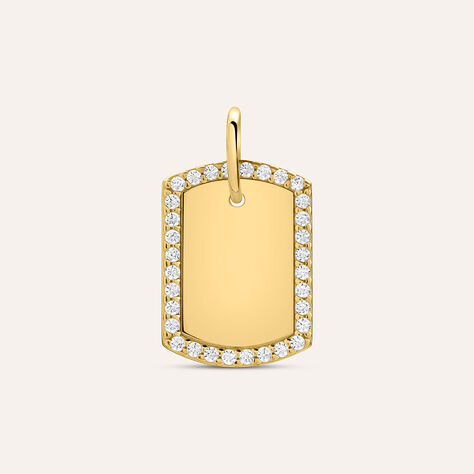 Pendente Poème Oro Giallo Cubic Zirconia - Ciondoli con Incisione Donna | Stroili