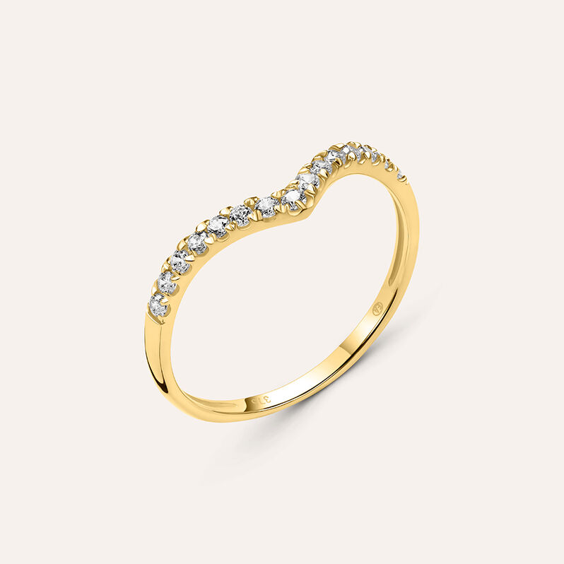 Anello Fantasia Claire Oro Giallo Cubic Zirconia - Anelli con Pietre Donna | Stroili